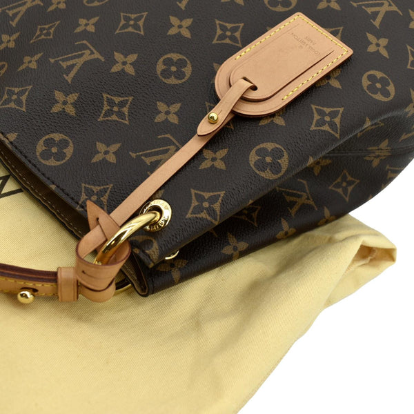 LOUIS VUITTON Graceful MM Monogram Canvas Shoulder Bag Brown