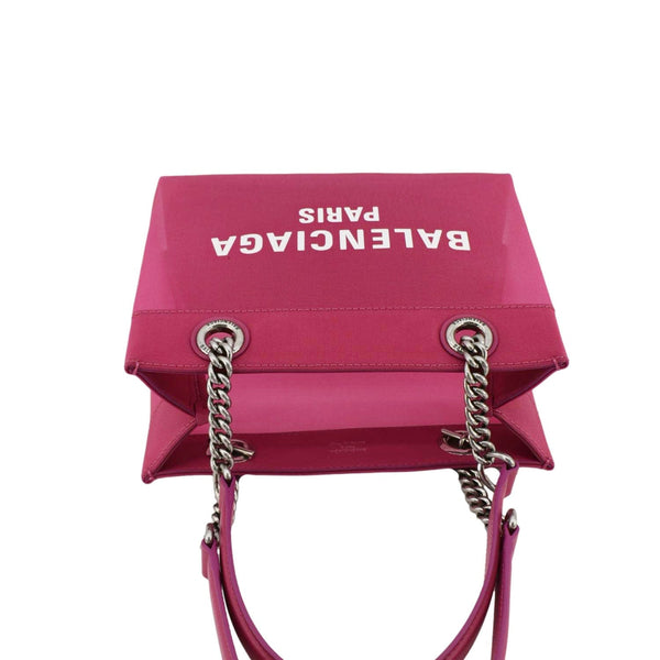 BALENCIAGA Duty Free Mesh Tote Bag Fuchsia