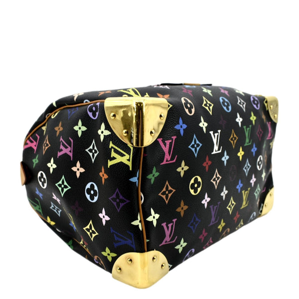 LOUIS VUITTON Speedy 30 Multicolor Monogram Canvas Satchel Bag Black