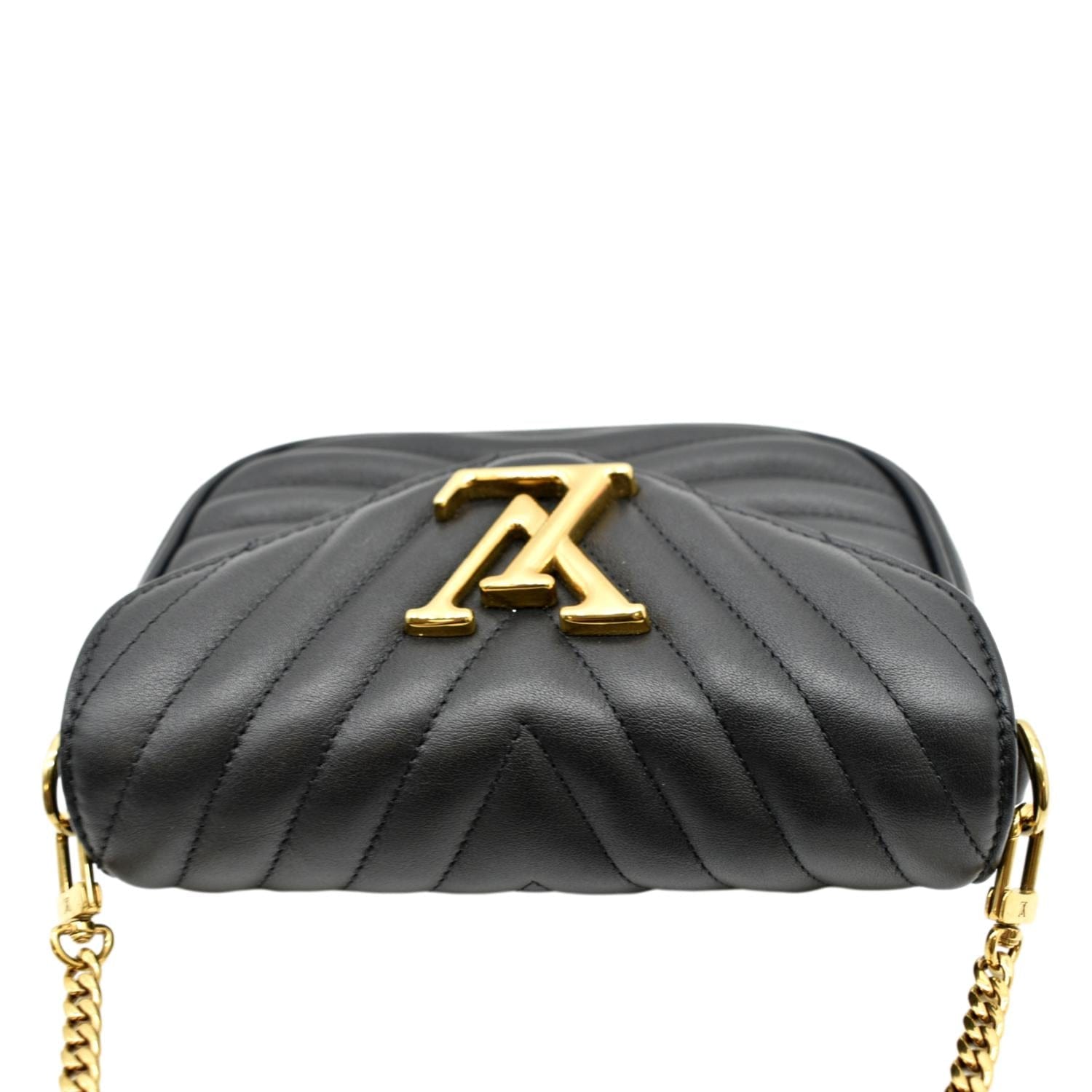 Louis Vuitton Black Quilted Leather New Wave Multi-Pochette Gold