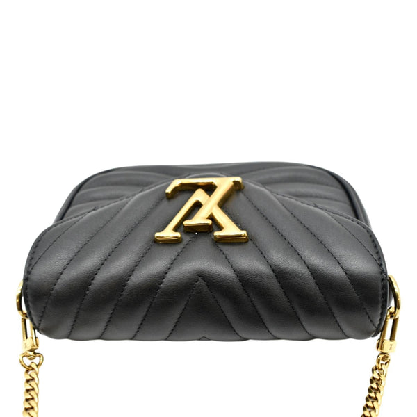 LOUIS VUITTON New Wave Multi Pochette Leather Chain Shoulder Bag Black