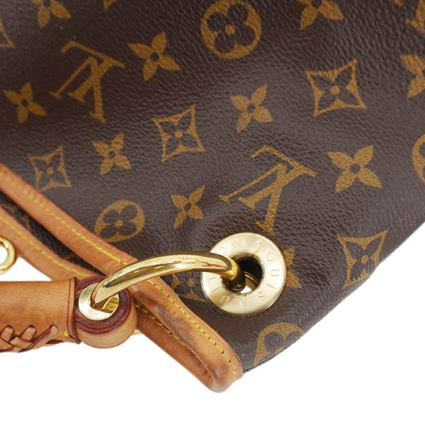 LOUIS VUITTON Artsy MM NM Monogram Canvas Shoulder Bag Brown