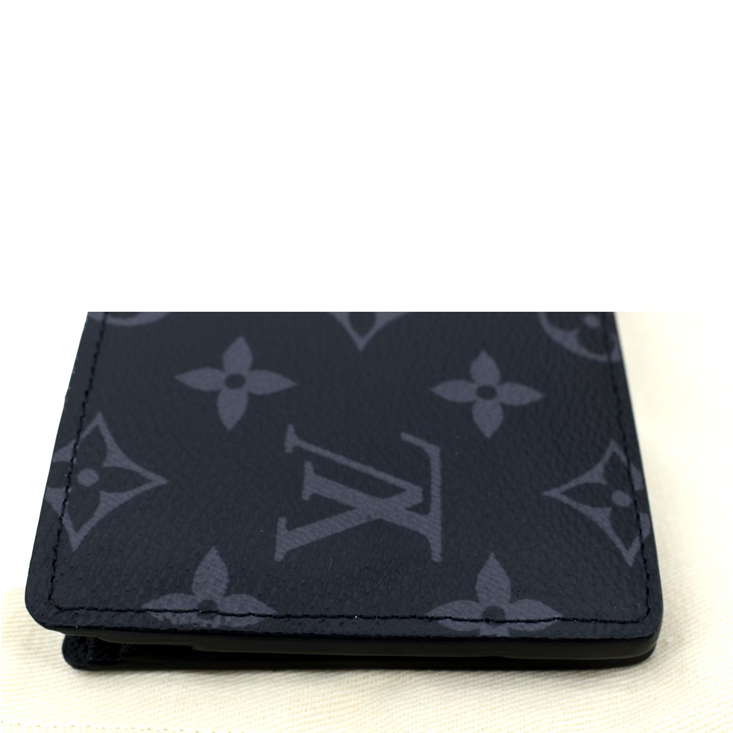 Louis Vuitton Long Wallet Portefeuille Brother Black Gray Monogram Eclipse  M61697 Canvas TA2117 LOUIS VUITTON Vertical LV Fold 16 Men's