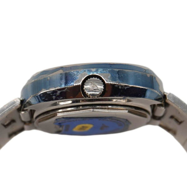 Mido Commander 1970 Day Date Men's Stainless Steel Watch Blue Dial 41MM