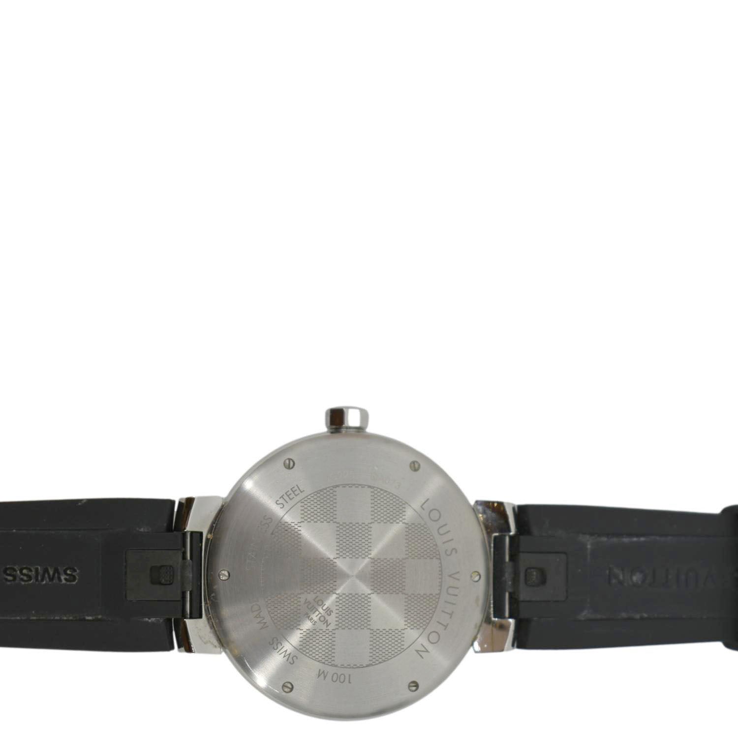 Louis Vuitton Tambour Damier Graphite Rope Watch