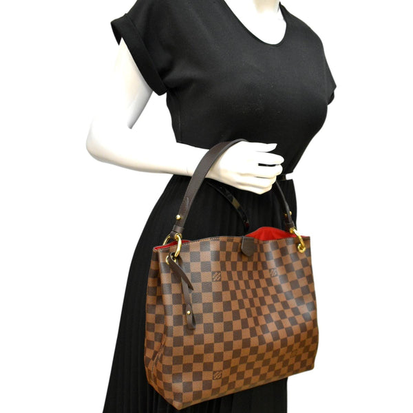 LOUIS VUITTON Graceful PM Damier Ebene Shoulder Bag Brown