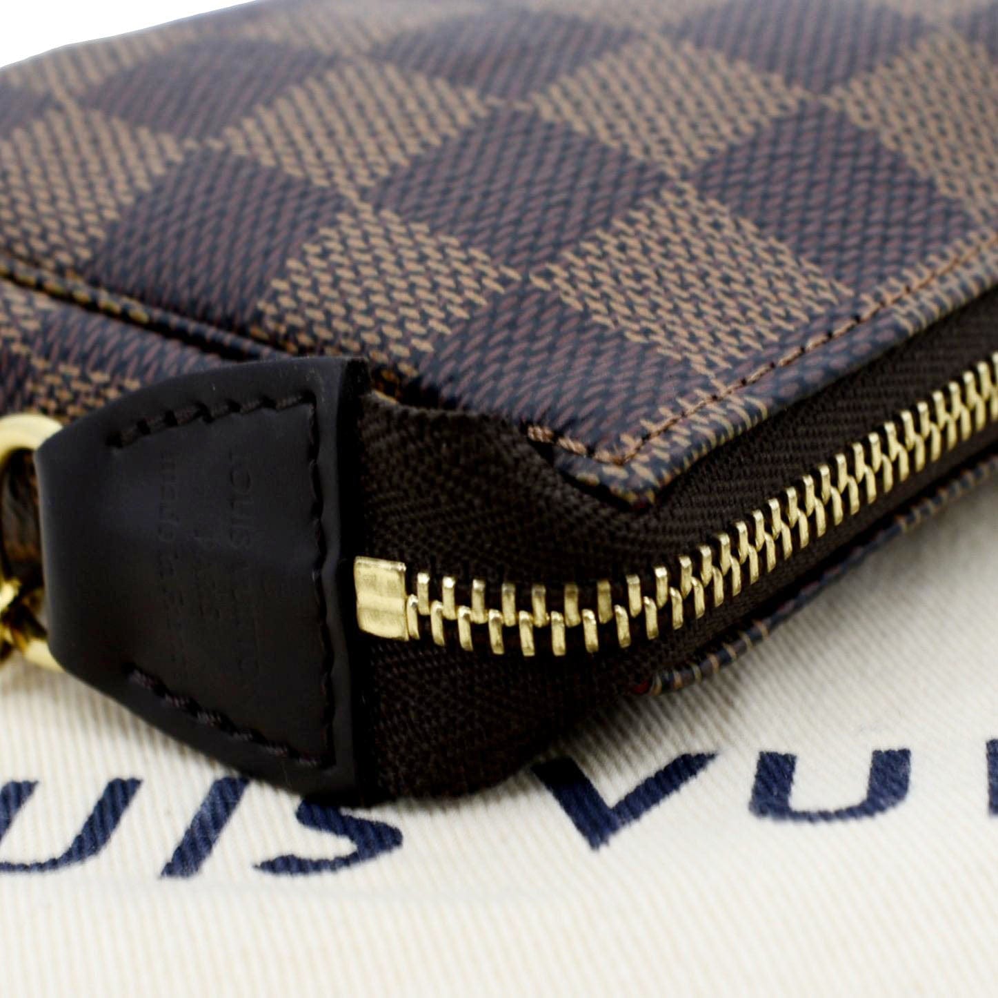 Louis Vuitton Damier Ebene Canvas Compact Zippy Wallet Louis
