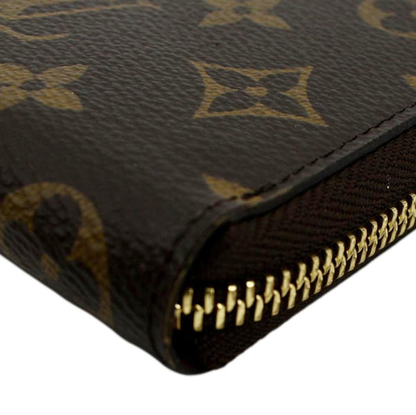 LOUIS VUITTON Clemence Monogram Canvas Zippy Wallet Brown