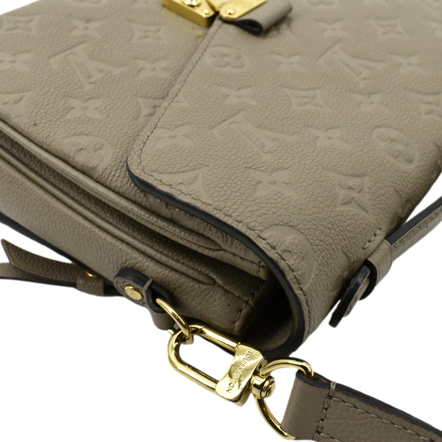 LOUIS VUITTON Women Metis Pochette Empreinte Leather Crossbody Bag Tau