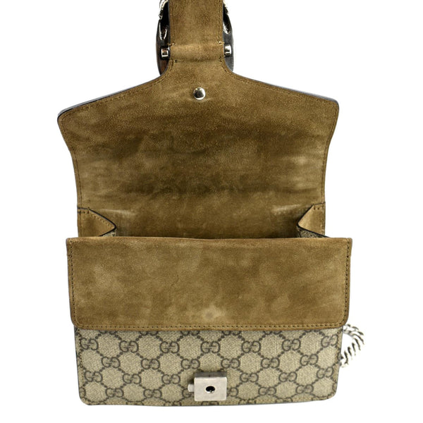 GUCCI Dionysus Mini GG Supreme Canvas Crossbody Bag Beige 421970