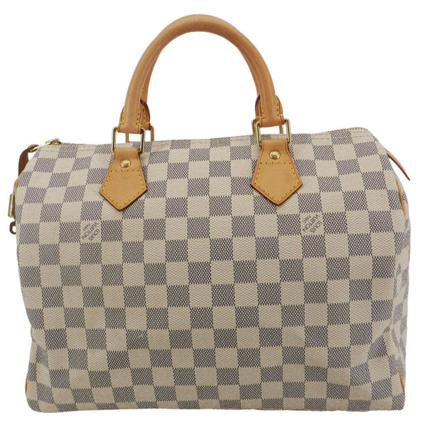 LOUIS VUITTON Speedy 30 Damier Azur Shoulder Bag White