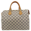 LOUIS VUITTON Speedy 30 Damier Azur Shoulder Bag White