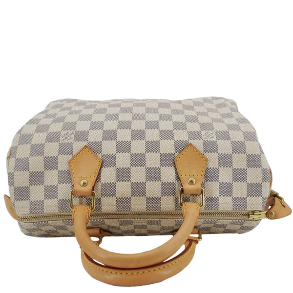 LOUIS VUITTON Speedy 30 Damier Azur Shoulder Bag White