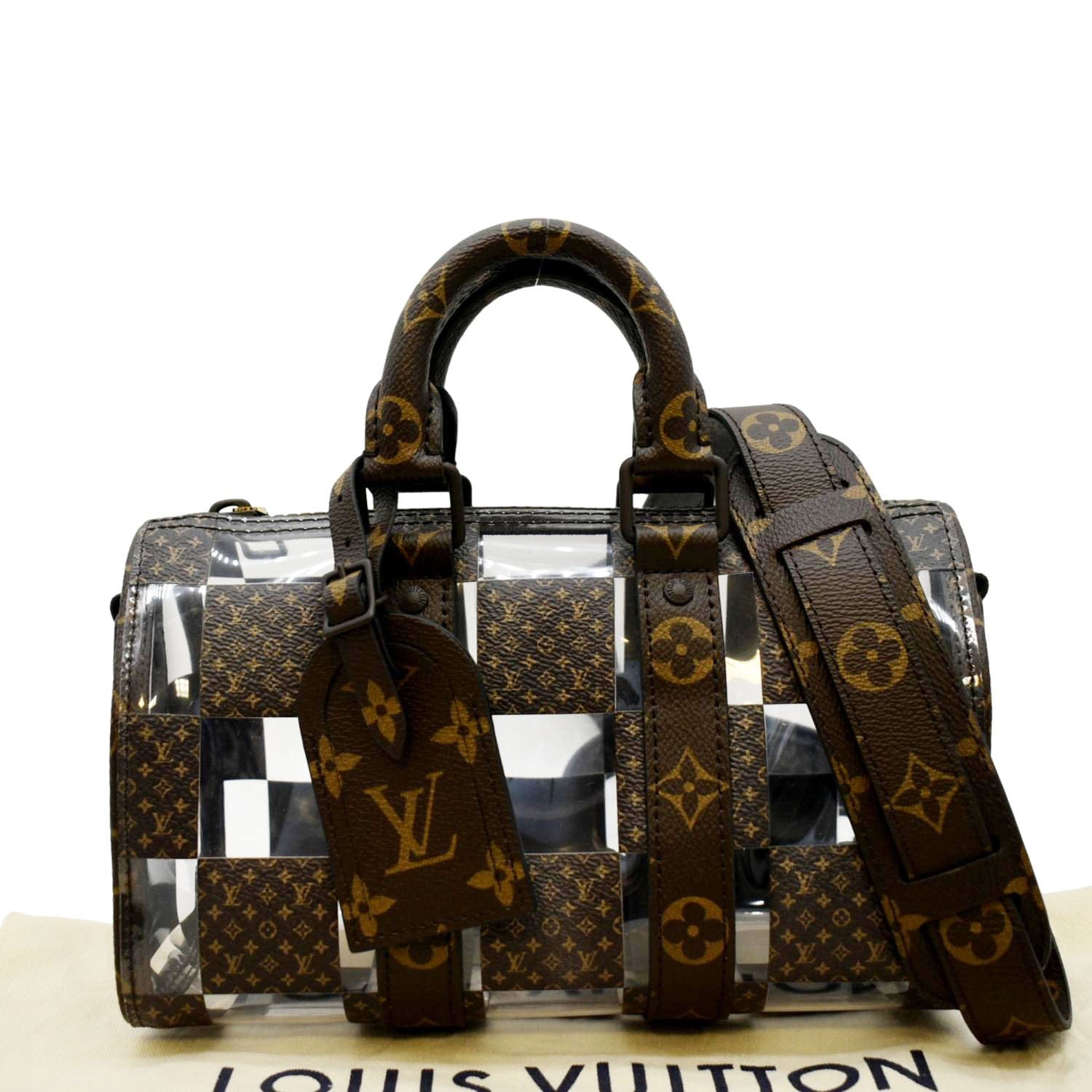 Louis Vuitton Keepall Clutch Blown Up 25 Silver in Metal with
