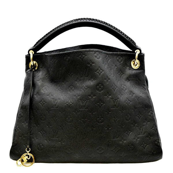 LOUIS VUITTON Artsy MM Empreinte Leather Hobo Bag Black