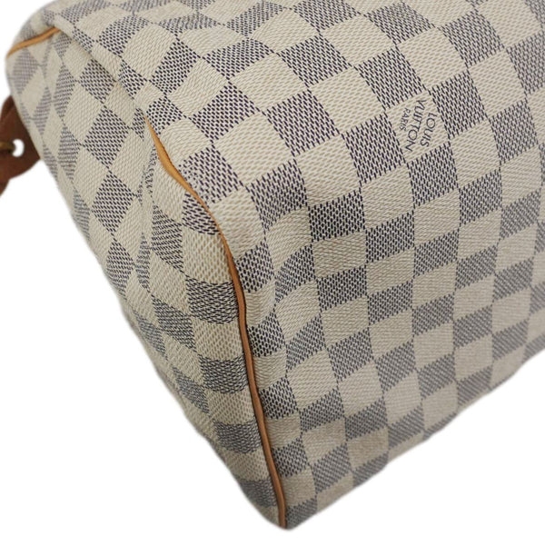 LOUIS VUITTON Speedy 30 Damier Azur Shoulder Bag White