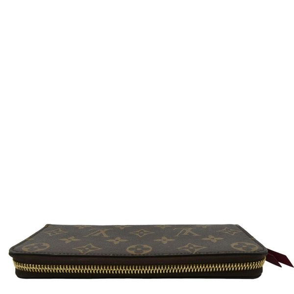 LOUIS VUITTON Clemence Monogram Canvas Zippy Wallet Brown