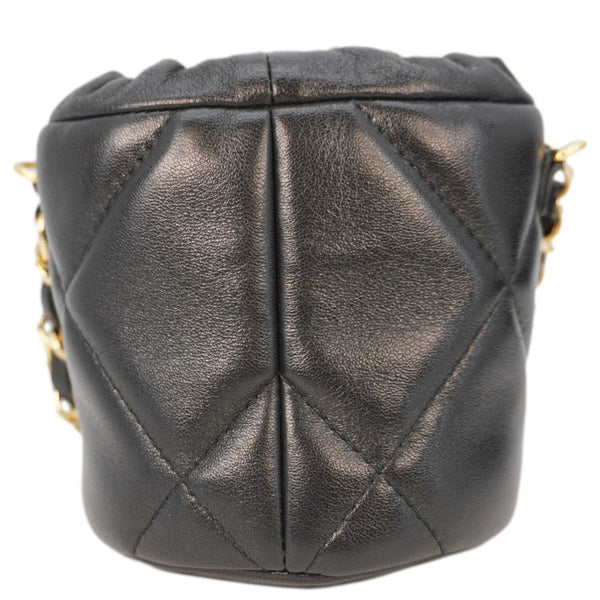 CHANEL Coco Mini Leather Bucket Shoulder Bag Black