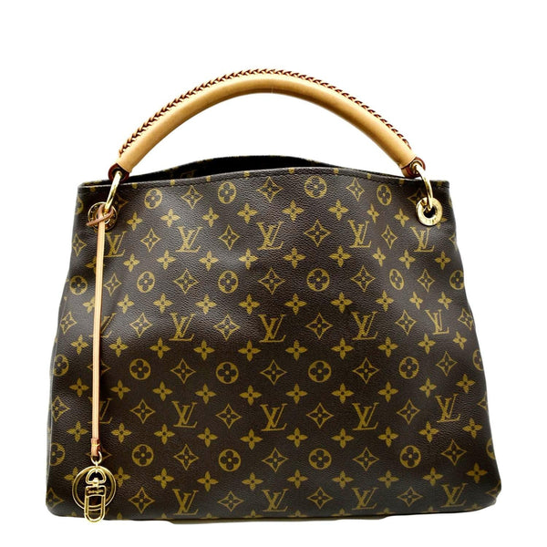 LOUIS VUITTON Artsy MM Monogram Canvas Hobo Bag Brown