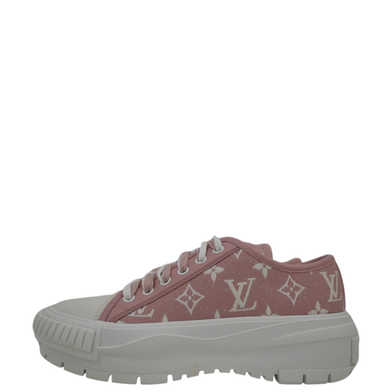 white and pink louis vuitton sneakers