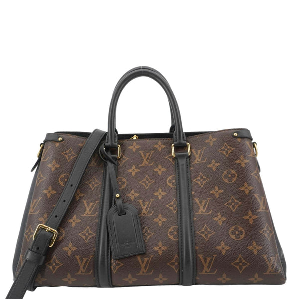 LOUIS VUITTON Soufflot MM Monogram Canvas Shoulder Bag Brown