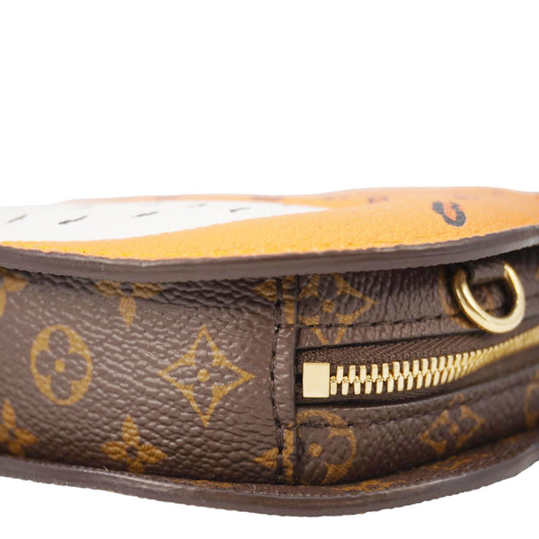 LOUIS VUITTON Leopard Grained Calf Leather Wallet On Chain Shoulder Bag Multicolor