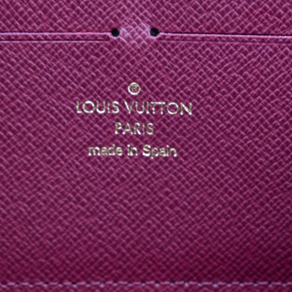 LOUIS VUITTON Clemence Monogram Canvas Zippy Wallet Brown