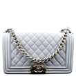 Chanel Medium Boy Flap Quilted Leather Shoulder Bag - Front