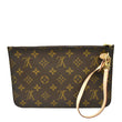 LOUIS VUITTON  Neverfull Monogram Canvas Pochette Wristlet Pouch Brown