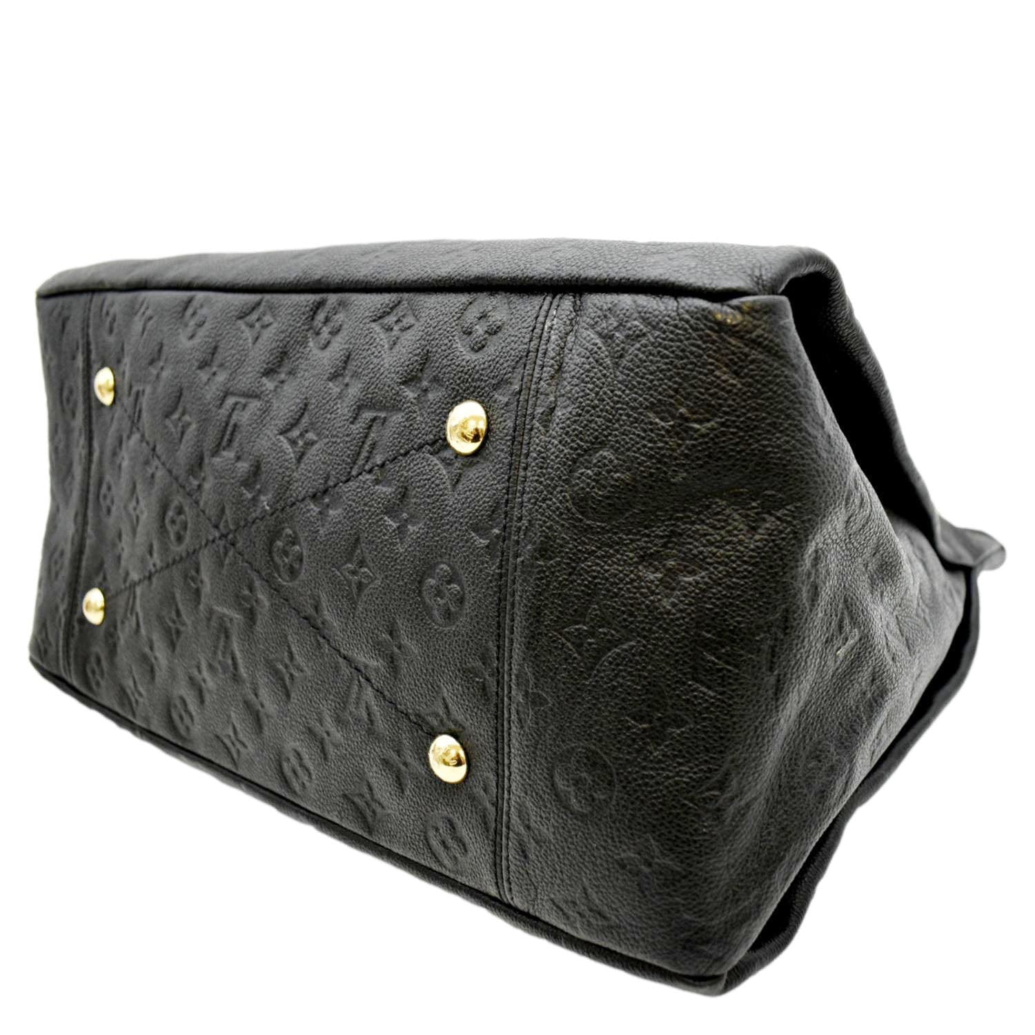 fashion Louis Vuitton Artsy MM Black Calf Leather Hobo Bag