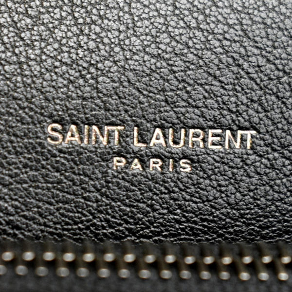 YVES SAINT LAURENT College Large Lambskin Leather Shoulder Chain Bag Black