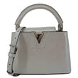 LOUIS VUITTON Capucines Mini Karung Leather Shoulder Bag White