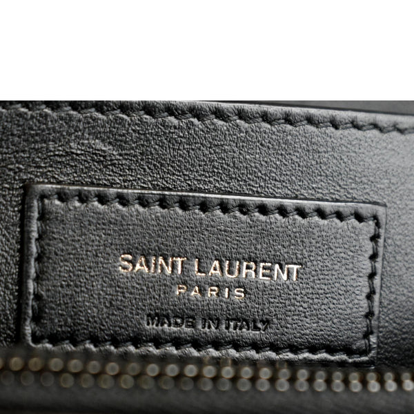 YVES SAINT LAURENT College Large Lambskin Leather Shoulder Chain Bag Black