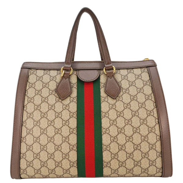 GUCCI Ophidia Medium GG Supreme Tote Shoulder Bag Beige 524537