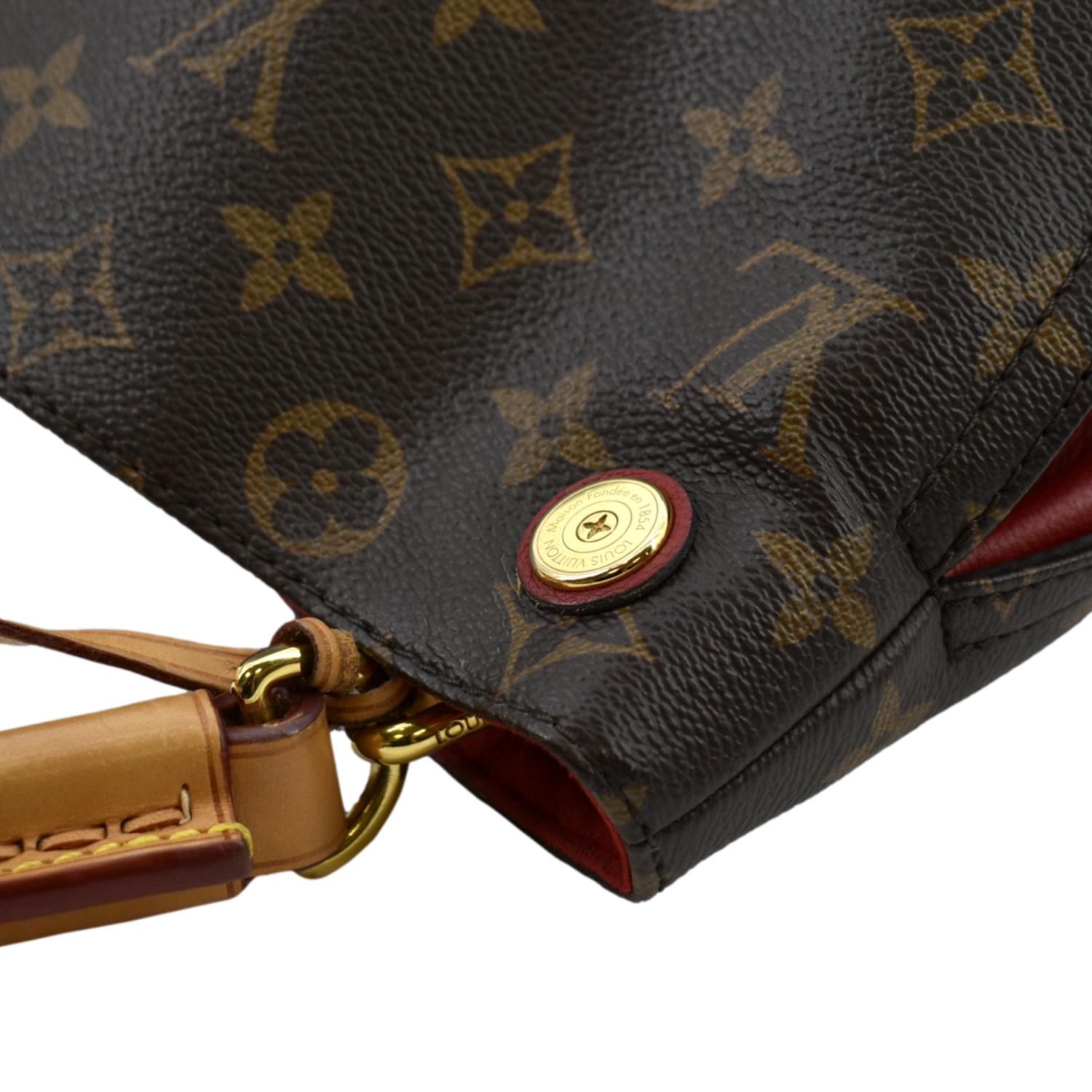 Louis Vuitton Gaia Ostrich Monogram Canvas Shoulder Bag