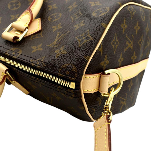 LOUIS VUITTON Speedy 35 Bandouliere Monogram Canvas Shoulder Bag Brown