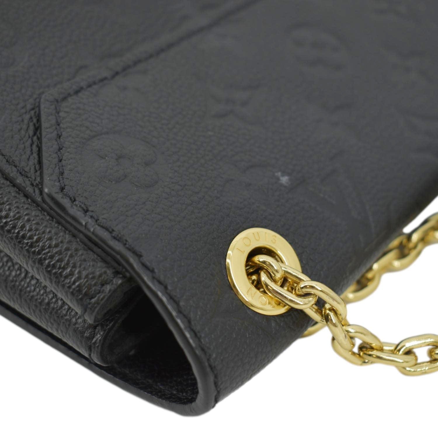 LOUIS VUITTON Black Vavin Monogram Empreinte Leather Shoulder Bag PM M44151