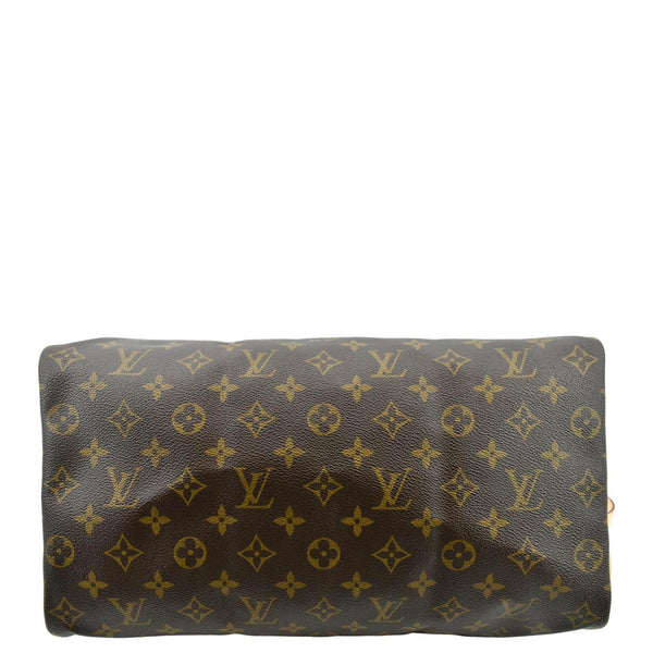 LOUIS VUITTON Speedy 35 Bandouliere Monogram Canvas Shoulder Bag Brown