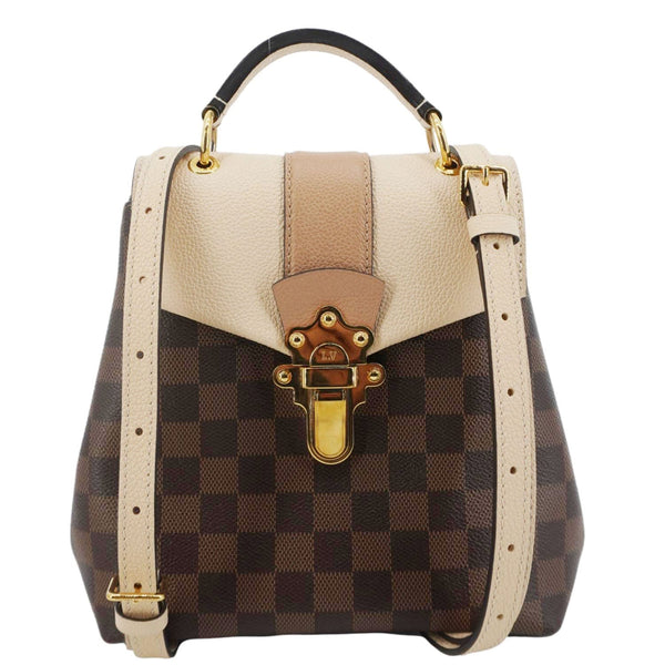 LOUIS VUITTON Clapton Damier Ebene Backpack Bag Creme Beige