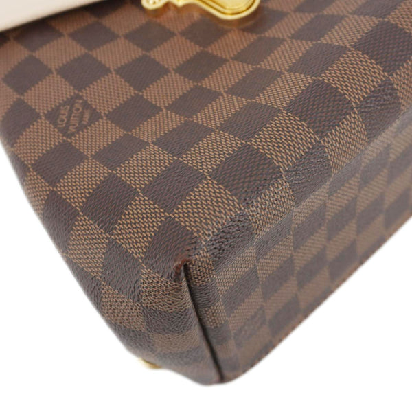 LOUIS VUITTON Clapton Damier Ebene Backpack Bag Creme Beige