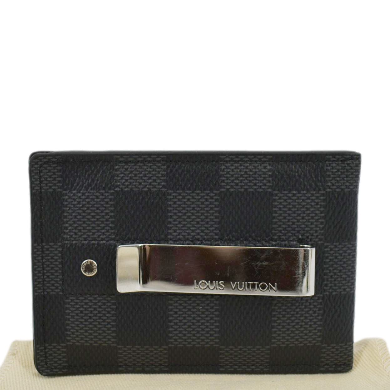 Louis Vuitton Pince Card Holder with Bill Clip, Grey
