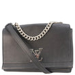 LOUIS VUITTON Lockme II BB Pebbled Leather Shoulder Bag Black