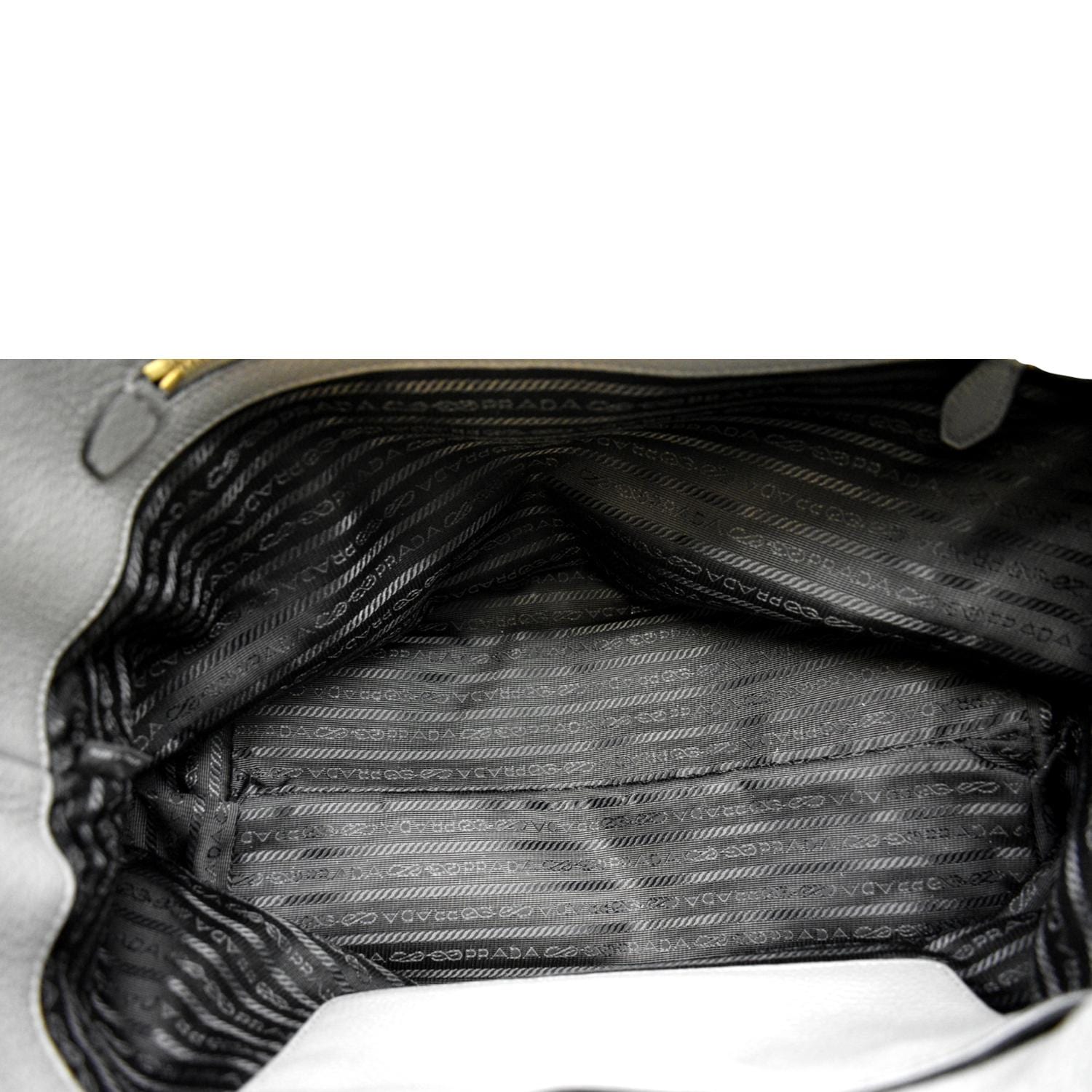 Slate Gray Prada Monochrome Medium Saffiano Bag