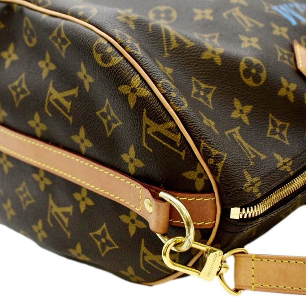 LOUIS VUITTON Speedy 40 Bandouliere Heritage Monogram Canvas Travel Bag Brown