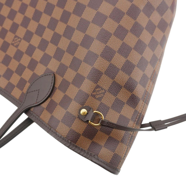 LOUIS VUITTON Neverfull MM Damier Ebene Shoulder Bag Brown