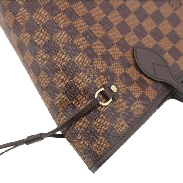 LOUIS VUITTON Neverfull MM Damier Ebene Shoulder Bag Brown