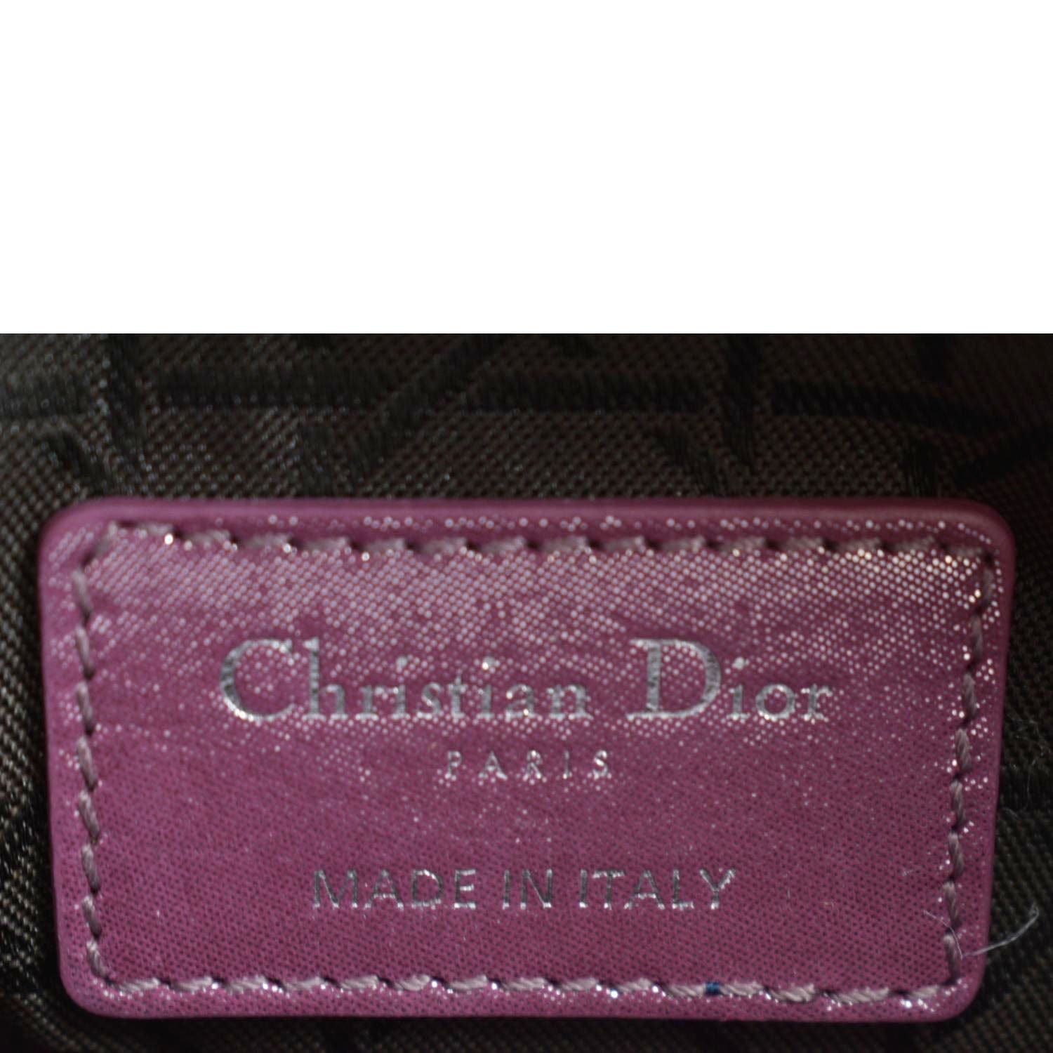 CHRISTIAN DIOR Mini Lady Dior Pearlescent Cannage Lambskin Shoulder Ba