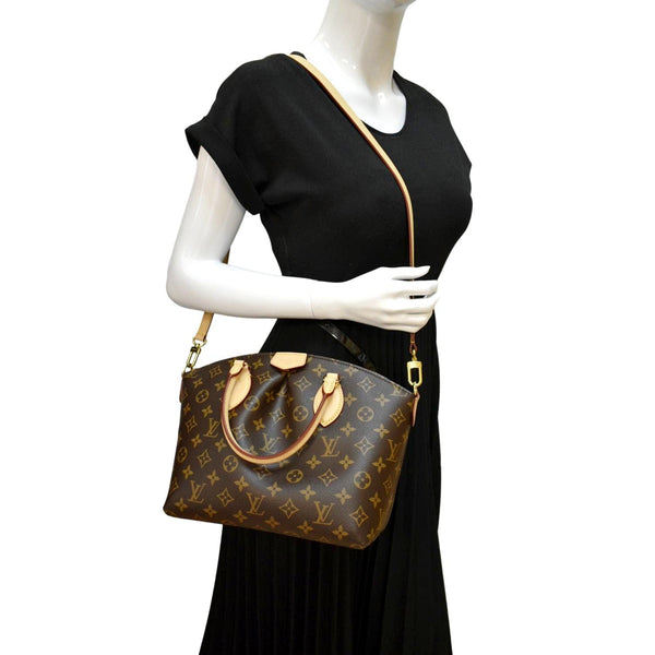 LOUIS VUITTON Boetie PM Monogram Canvas Satchel Shoulder Bag Brown