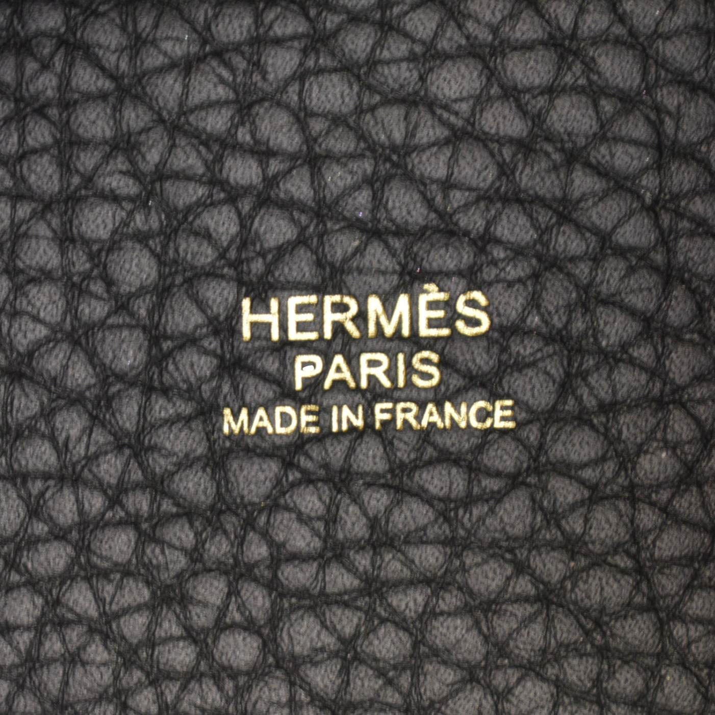 HERMES Picotin Lock 18 Taurillon Clemence Leather Hobo Bag Burgundy
