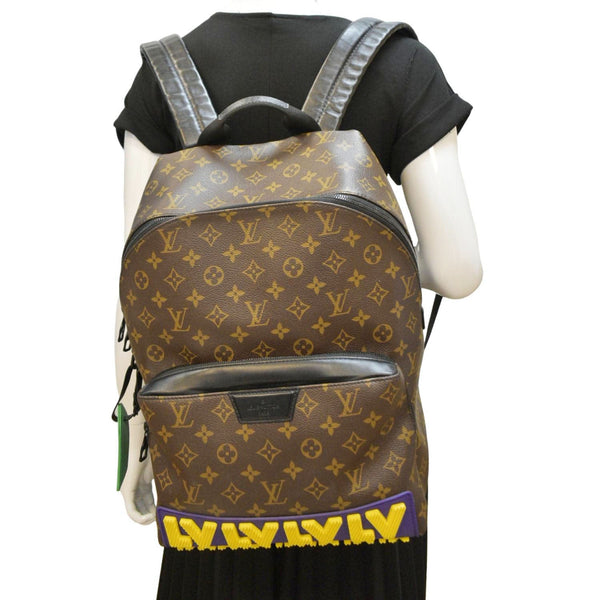 LOUIS VUITTON Discovery LV Rubber Monogram Canvas Backpack Brown